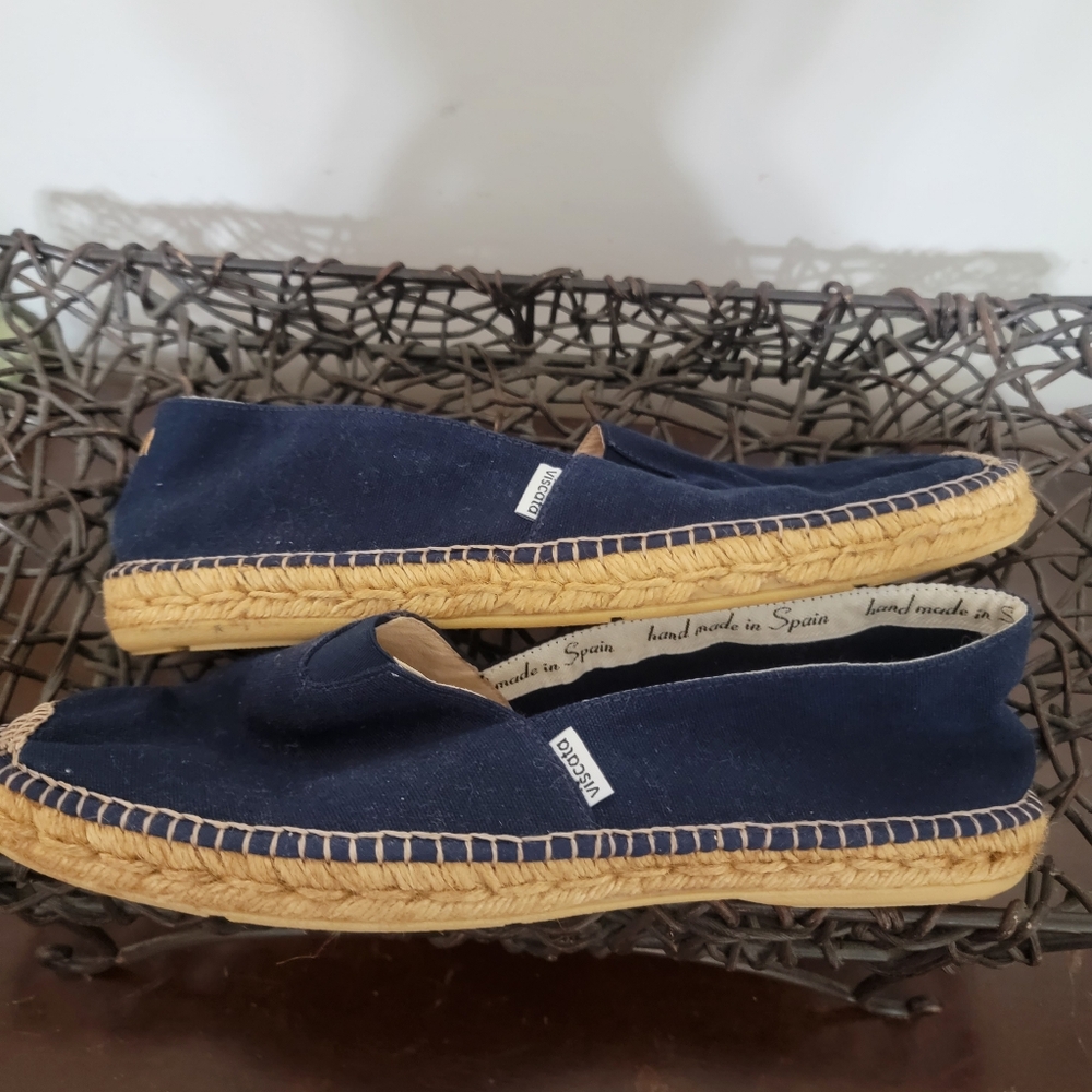 Viscata Men's Espadrille Flats Sitges Blue Canvas Size 12 - Picture 6 of 11